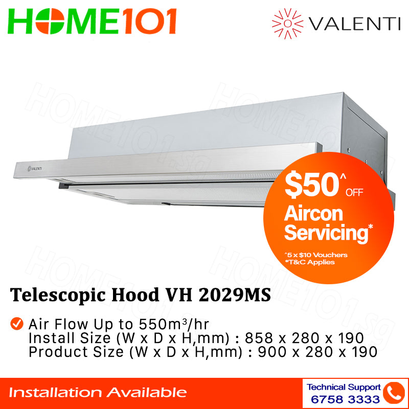 Valenti Telescopic Hood 90cm VH 2029MS