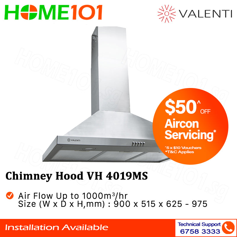 Valenti Chimney Hood 90cm VH 4019MS