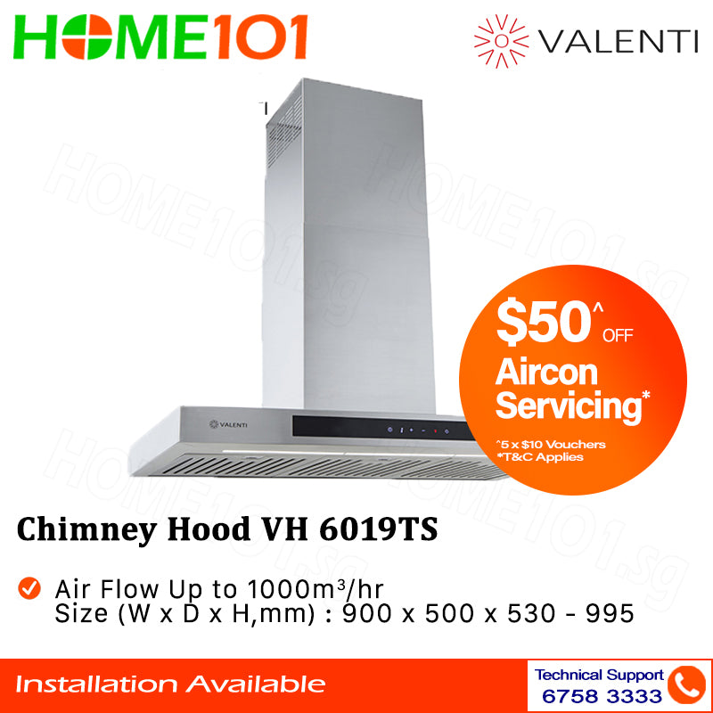 Valenti Chimney Hood 90cm VH 6019TS