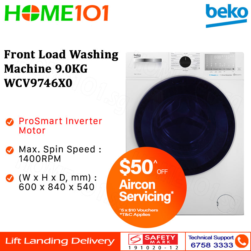 Beko Front Load Washing Machine 9.0kg WCV9746X0