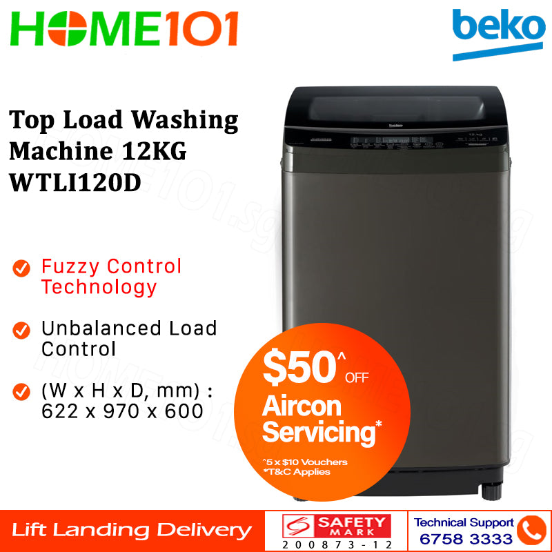 Beko Top Load Washing Machine 12kg WTLI120D