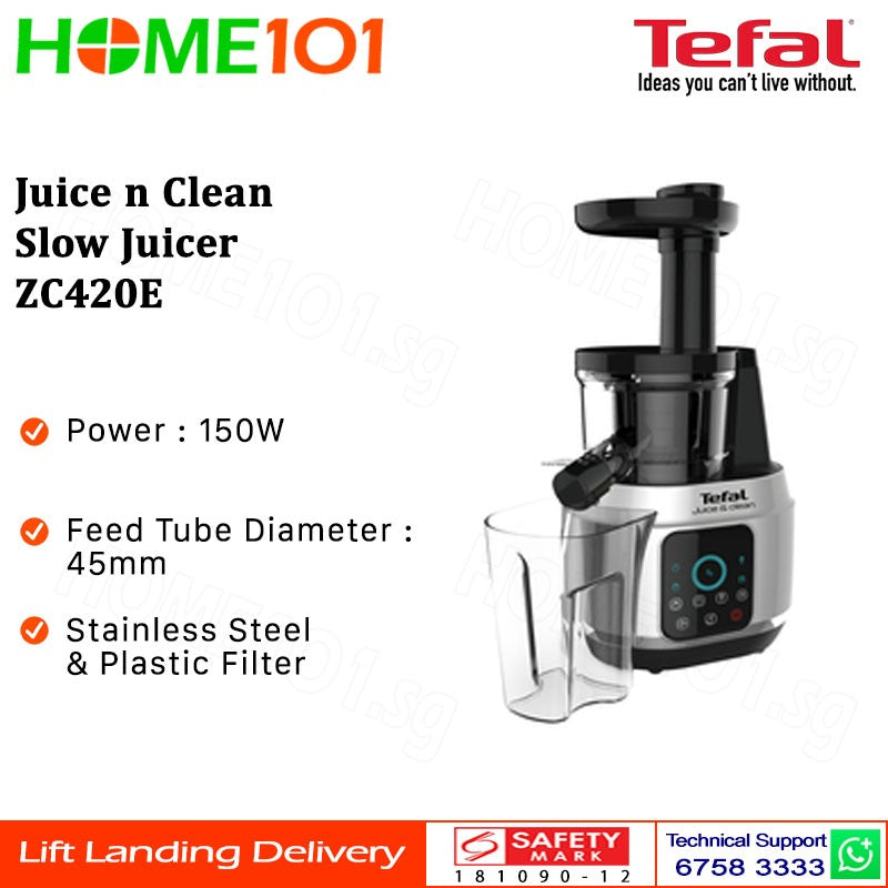 Tefal Juice N Clean Slow Juicer ZC420E