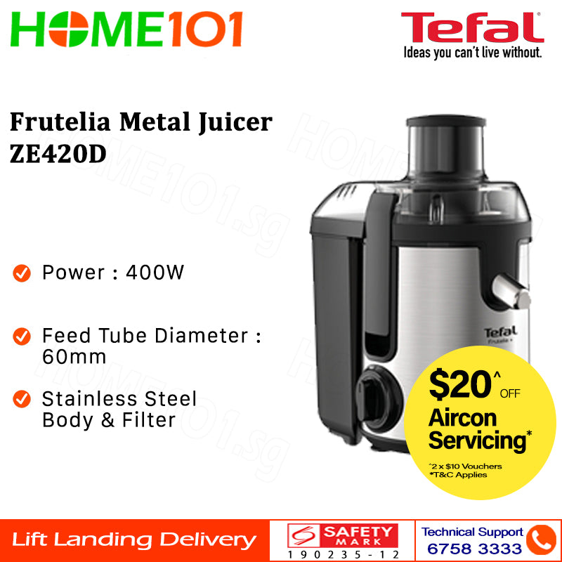 Tefal Fruitelia Metal Juicer ZE420D