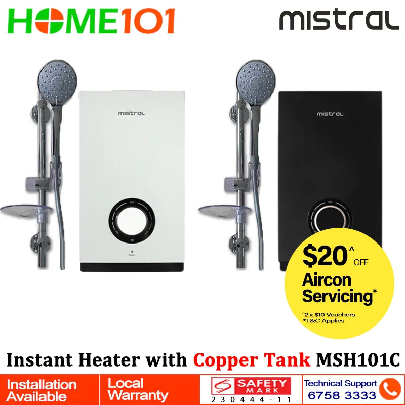 Mistral Instant Shower Heater with Copper Tank MSH101C