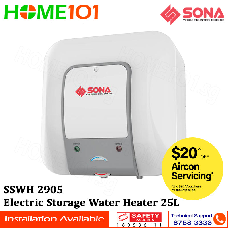 Sona Electric Storage Water Heater 25L SSWH2905