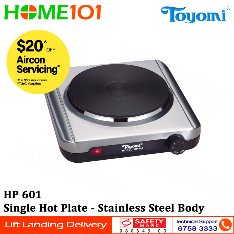 Toyomi Single Hot Plate For Coffee and Tea Only HP601SS