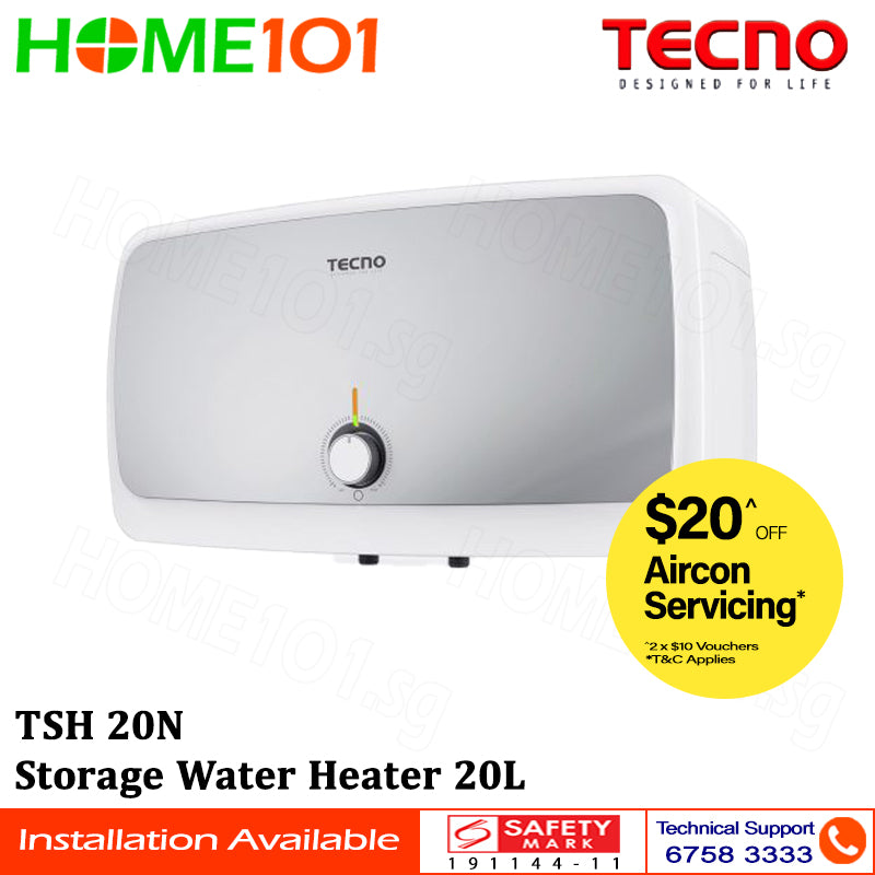 Tecno Slim Storage Heater 20L TSH20N
