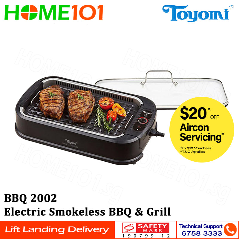 Toyomi Electric Smokeless BBQ and Grill BBQ 2002 | BBQ2002