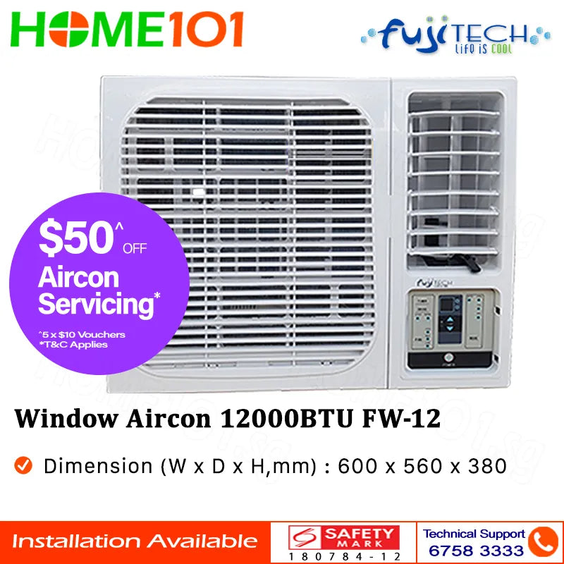 Fujitech Window Air Con 12000BTU FW-12