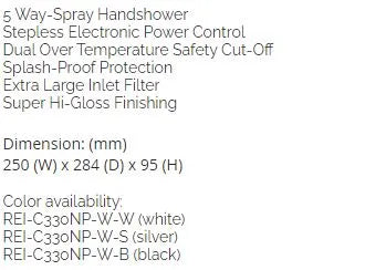 Rinnai Hydroto Series Instant Water Heater REI-C330NP