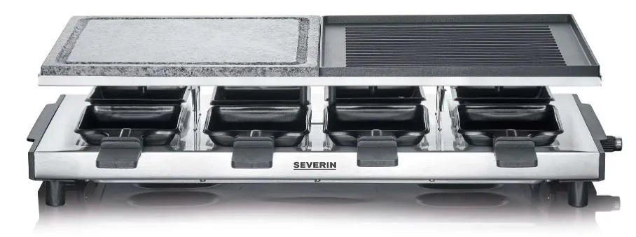 Severin Raclette with Natural Hot Cooking Stone and Grill Plate 1500W RG 2373