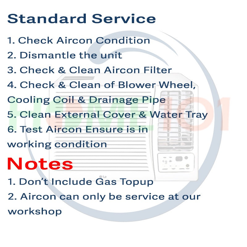 Window Aircon Contract Servicing - 2x Standard Servicing